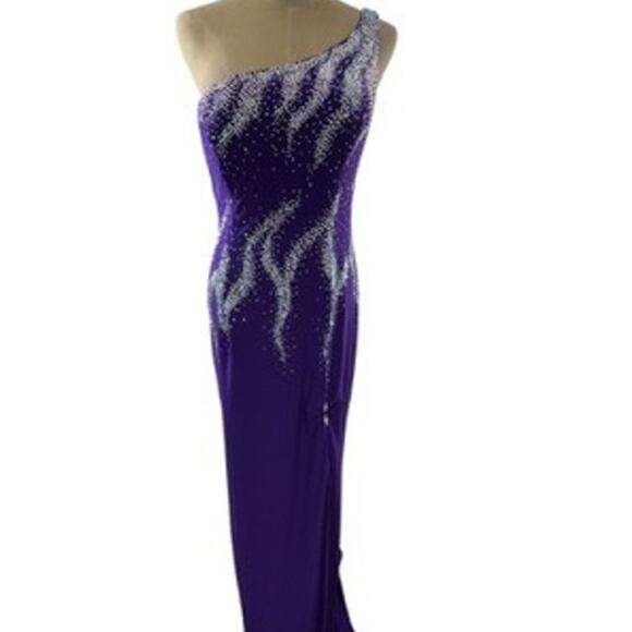 "KISS KISS FORMAL" ABBEY PAIGE Prom Dress One Arm Y2K Fairy SZ 12 FINAL SALE!! - Picture 1 of 15